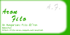 aron filo business card